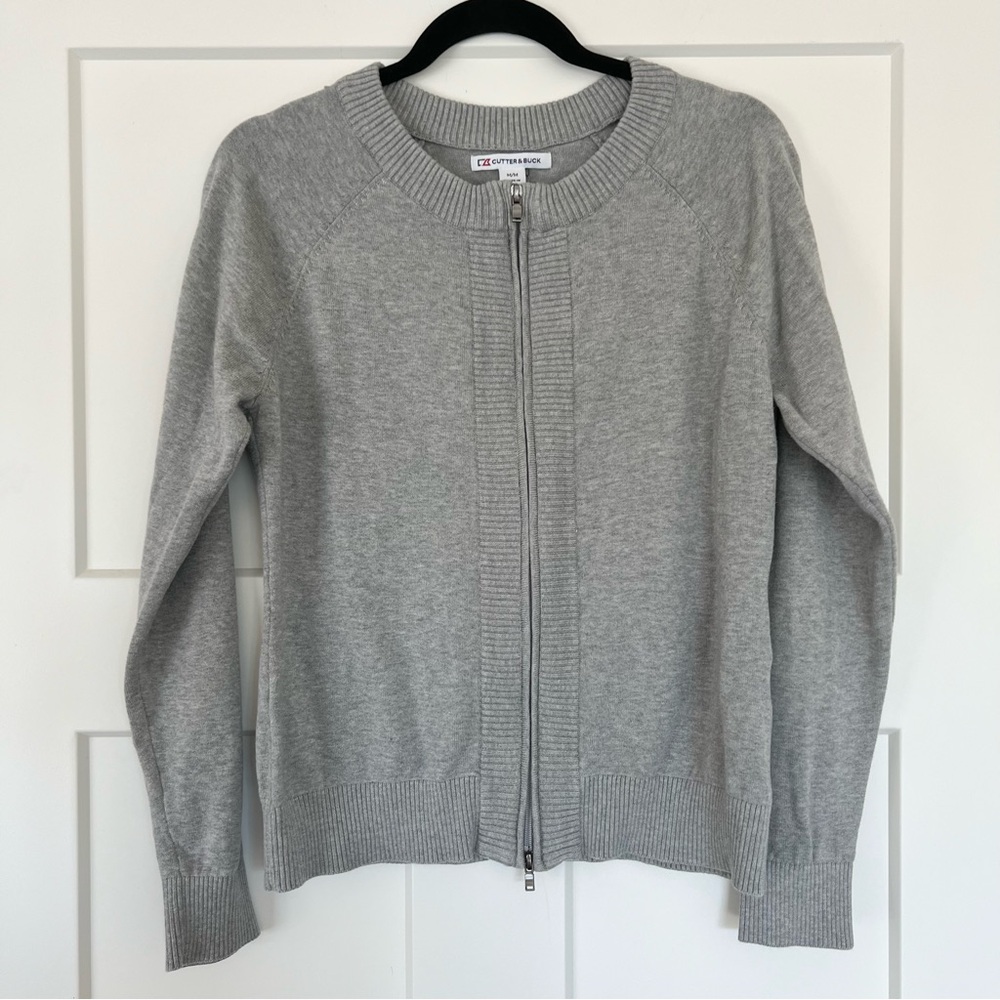 Cutter & Buck Women’s Gray Zip Up Sweater